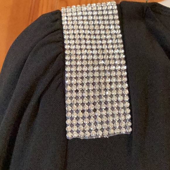 Ladies USA Sz. 8 Black Slip On Dress. Label Frank Lyman Design.  Made In Canada. - Picture 4 of 16